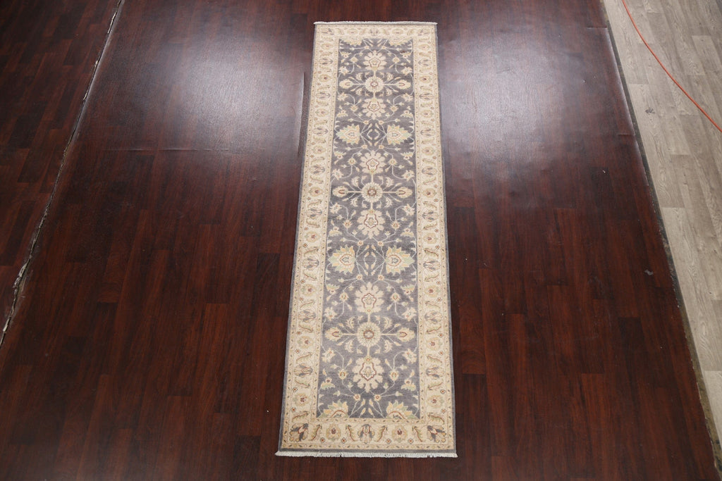 Vegetable Dye Floral Ziegler Oriental Runner Rug 3x10