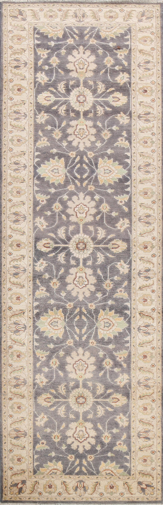 Vegetable Dye Floral Ziegler Oriental Runner Rug 3x10