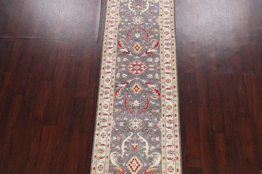 Vegetable Dye Floral Ziegler Oriental Runner Rug 3x10