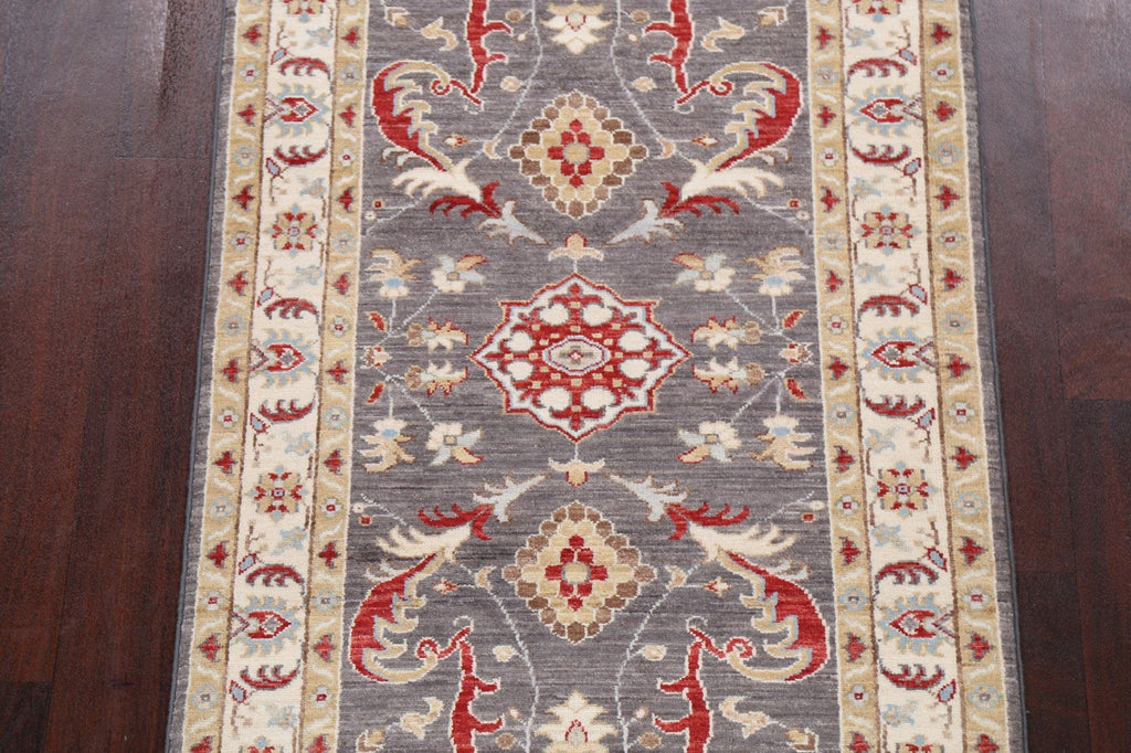 Vegetable Dye Floral Ziegler Oriental Runner Rug 3x10