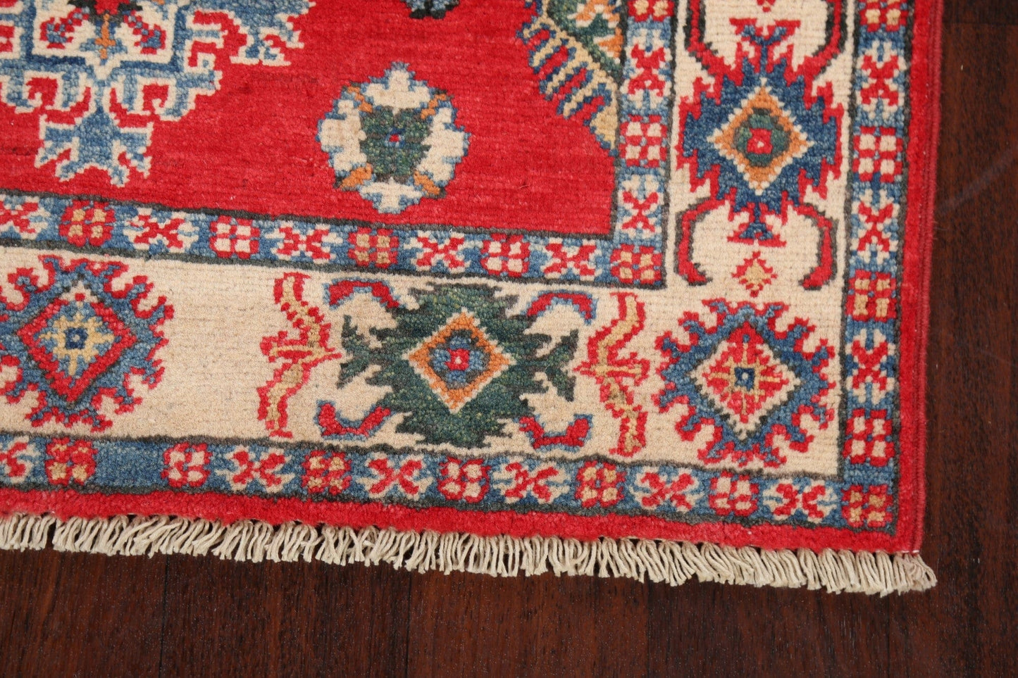 Geometric Red Kazak Oriental Area Rug 3x5