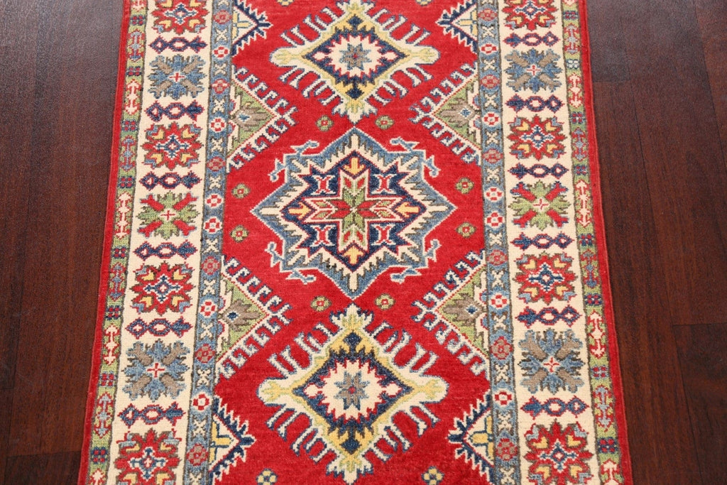 Geometric Kazak Oriental Area Rug 3x4