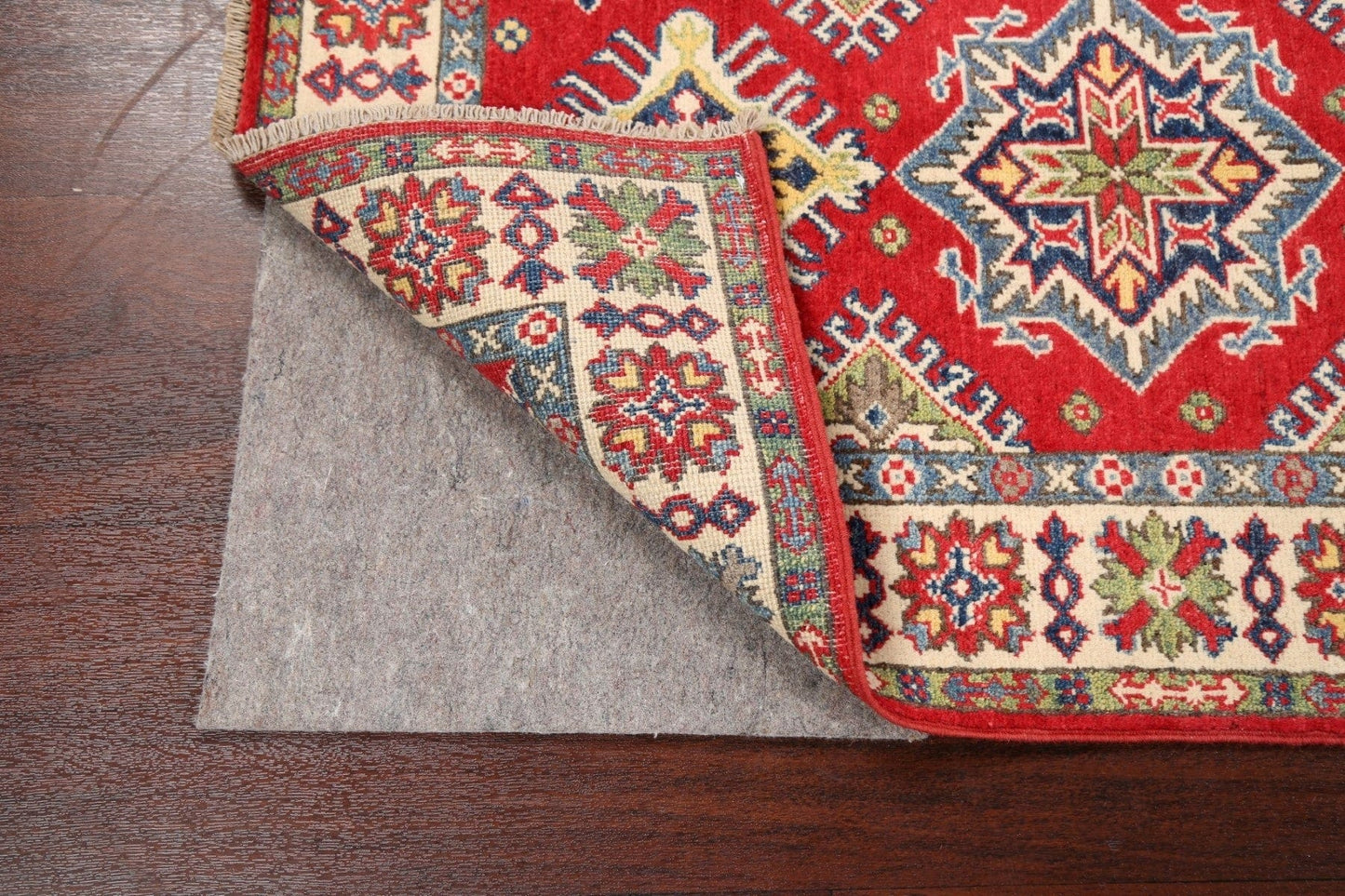 Geometric Kazak Oriental Area Rug 3x4