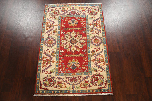 Geometric Kazak Oriental Area Rug 3x4