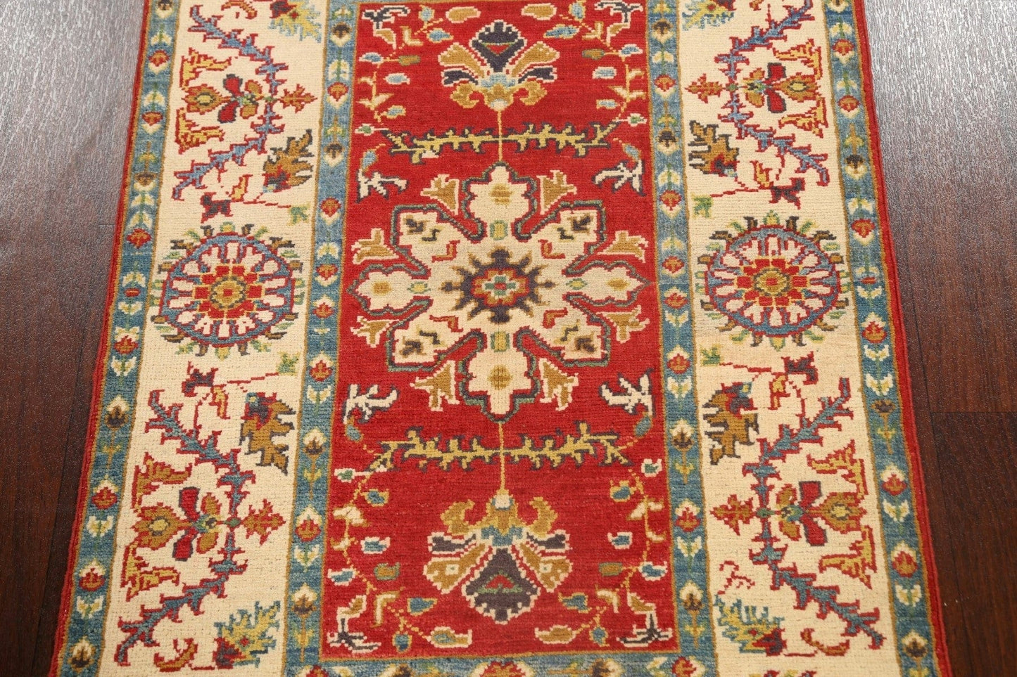 Geometric Kazak Oriental Area Rug 3x4