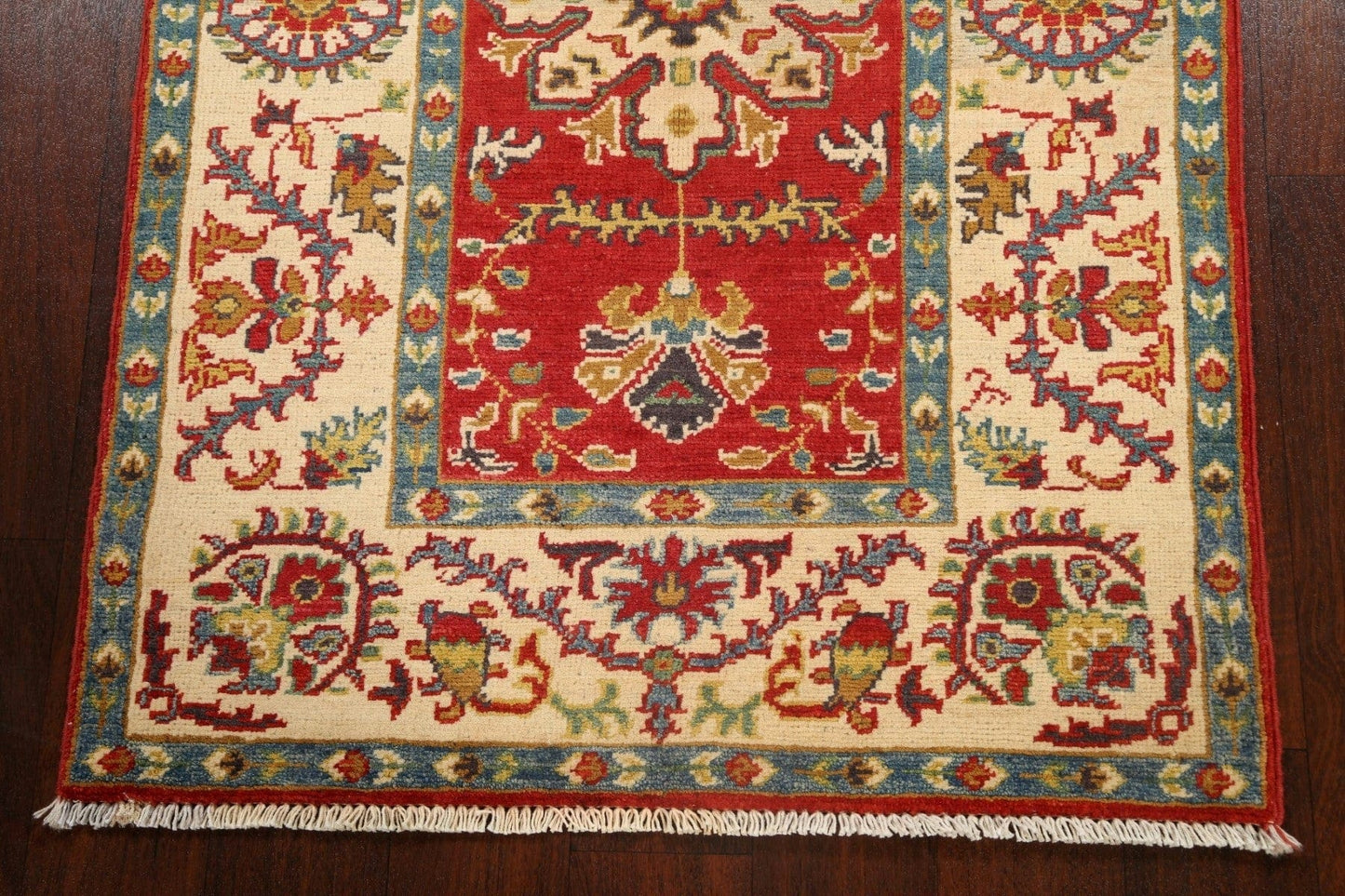 Geometric Kazak Oriental Area Rug 3x4