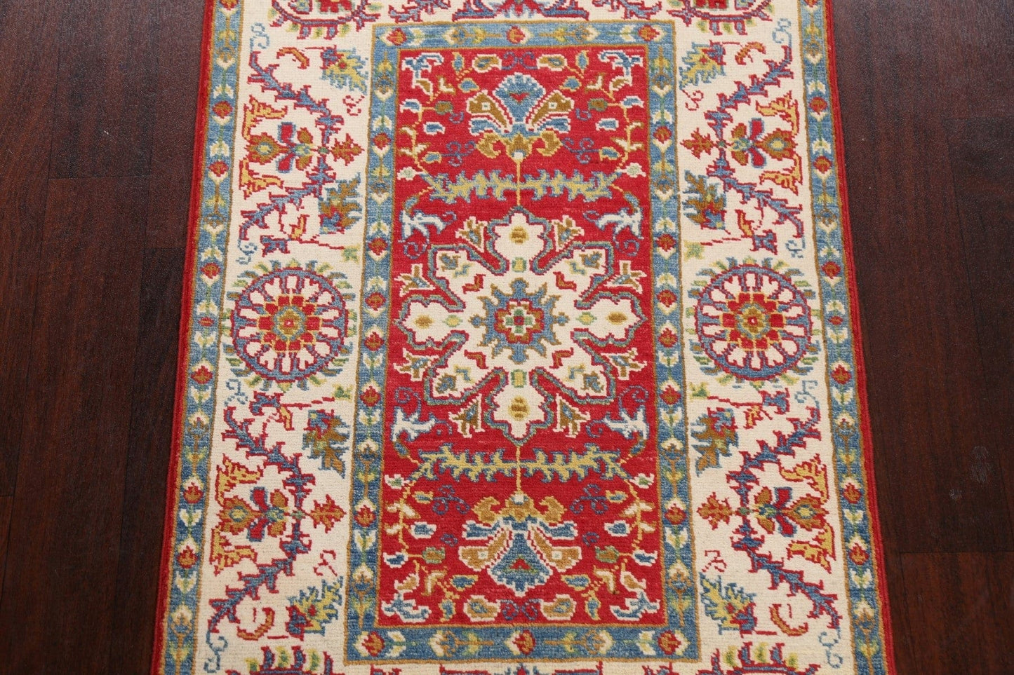 Geometric Kazak Oriental Area Rug 3x4