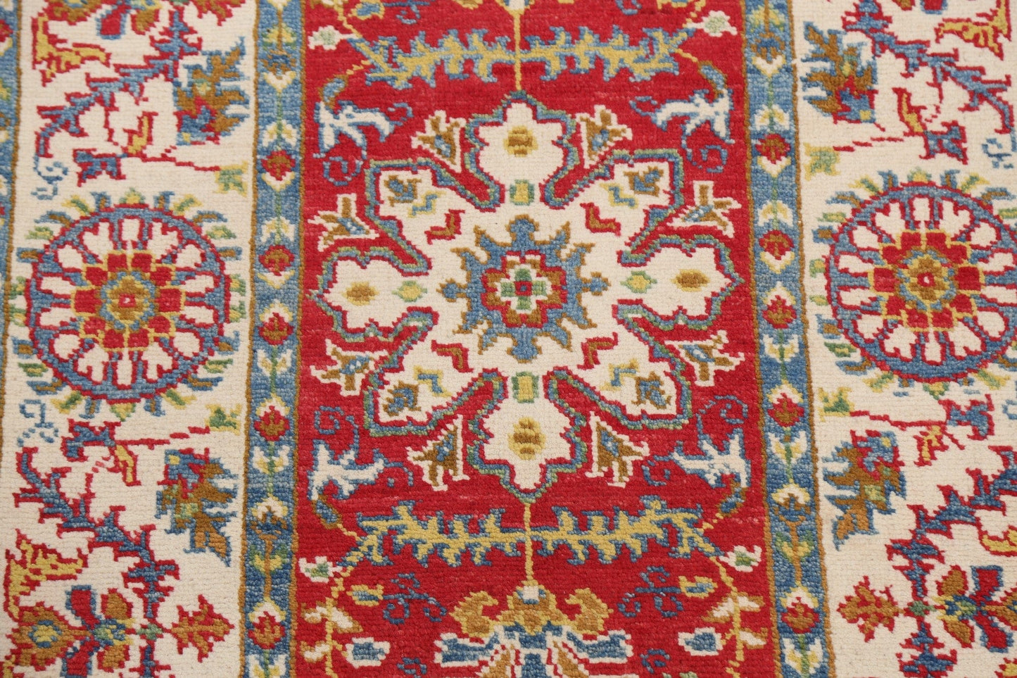 Geometric Kazak Oriental Area Rug 3x4