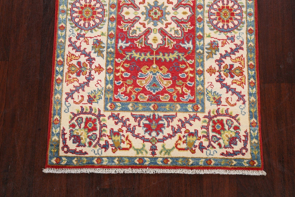 Geometric Kazak Oriental Area Rug 3x4