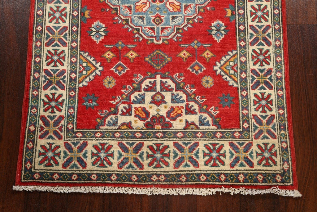 Geometric Kazak Oriental Area Rug 3x4