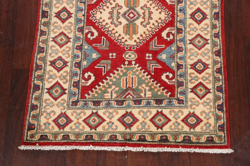 Geometric Kazak Oriental Area Rug 3x4