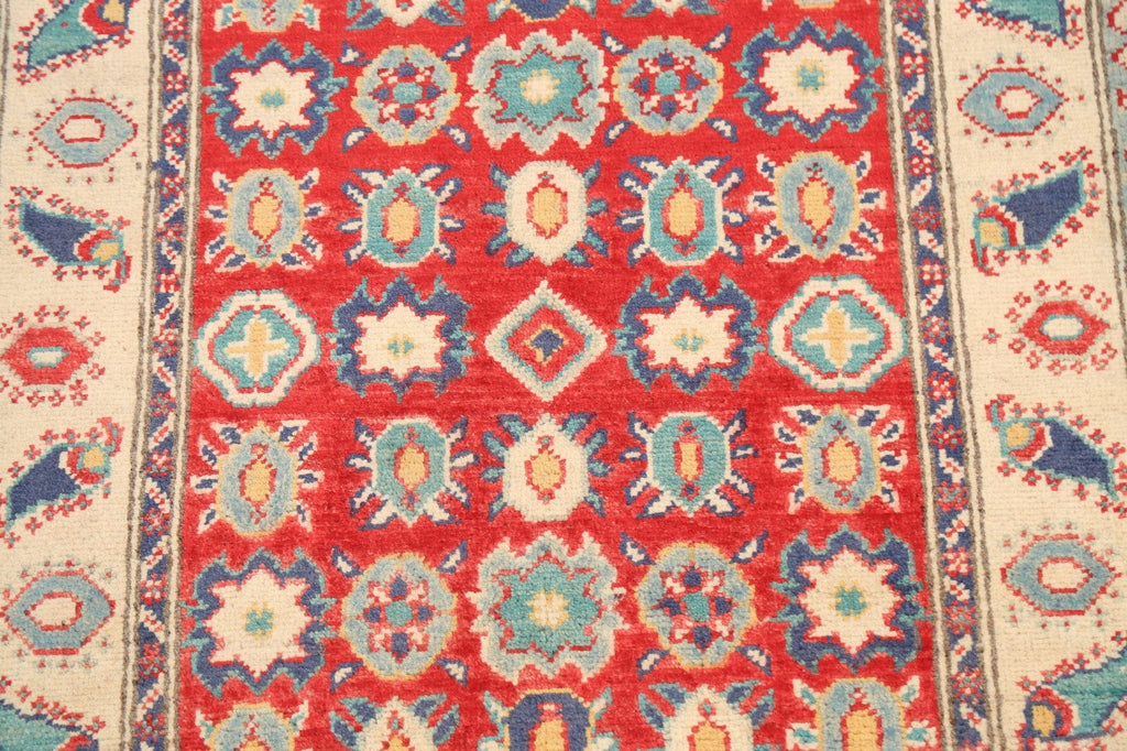 Geometric Kazak Oriental Area Rug 3x4