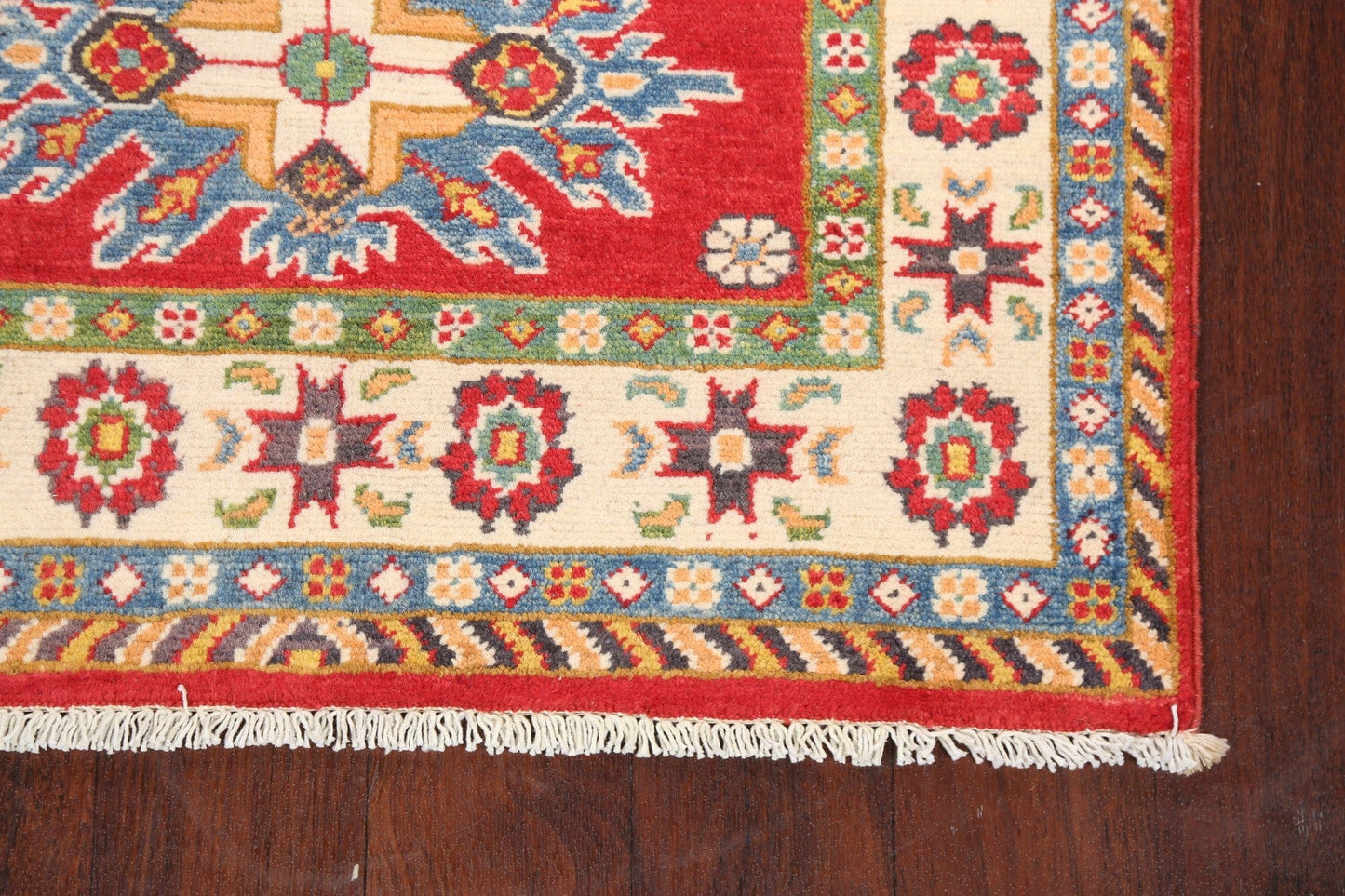 Geometric Kazak Oriental Area Rug 3x4