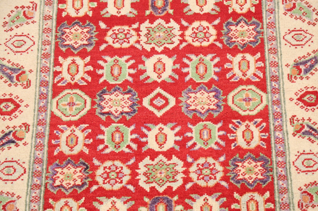 Geometric Kazak Oriental Area Rug 3x4