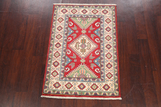 Geometric Kazak Oriental Area Rug 3x4