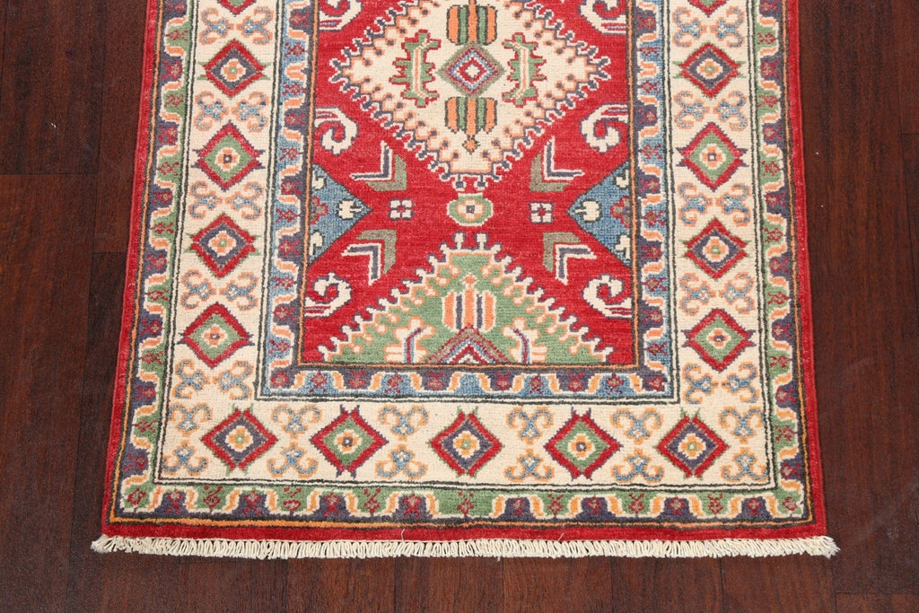 Geometric Kazak Oriental Area Rug 3x4