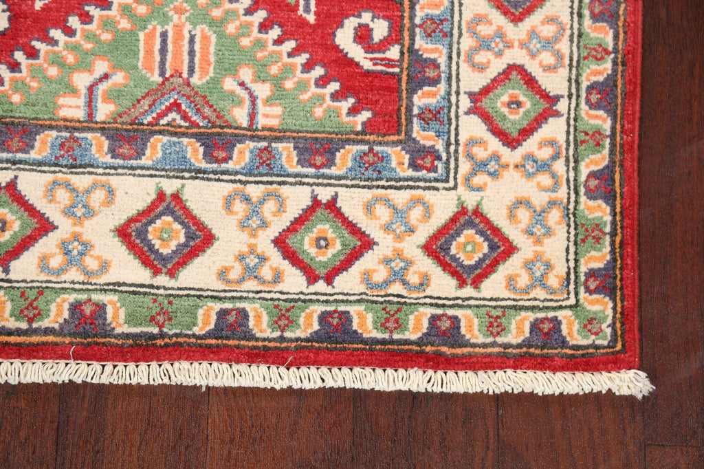 Geometric Kazak Oriental Area Rug 3x4