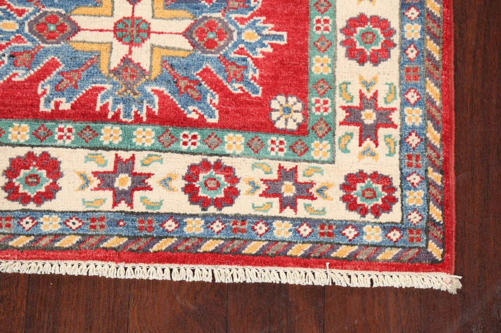 Geometric Kazak Oriental Area Rug 3x4