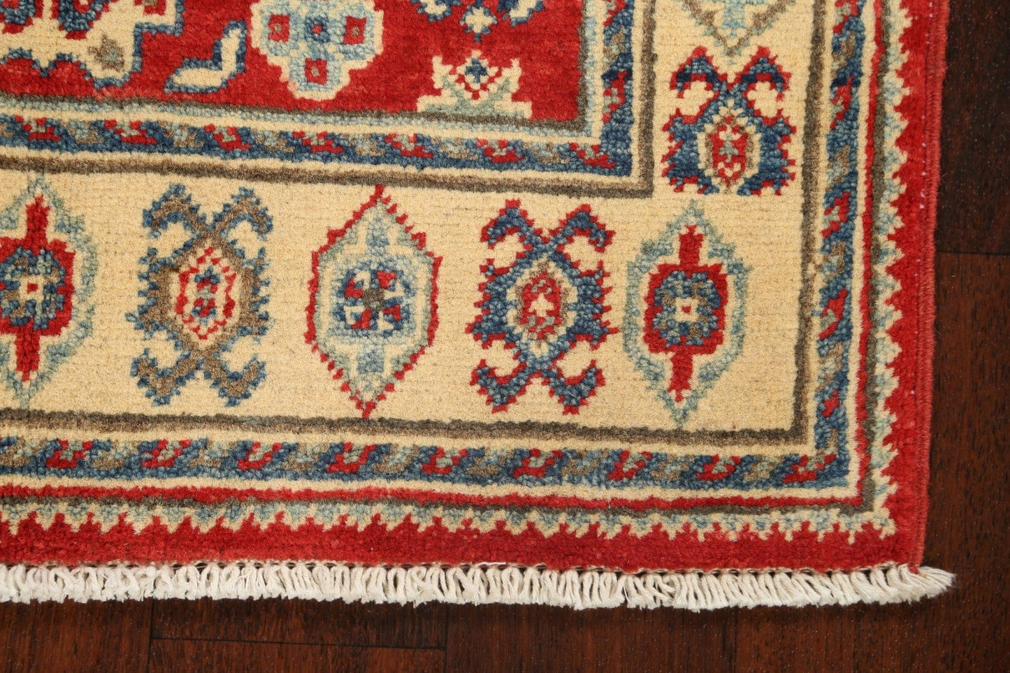 Geometric Kazak Oriental Area Rug 3x4