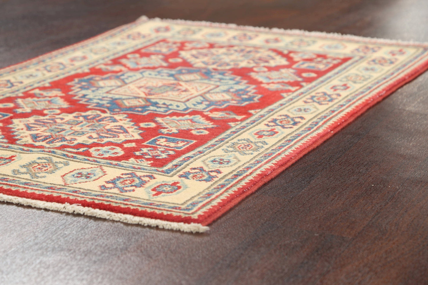 Geometric Kazak Oriental Area Rug 3x4