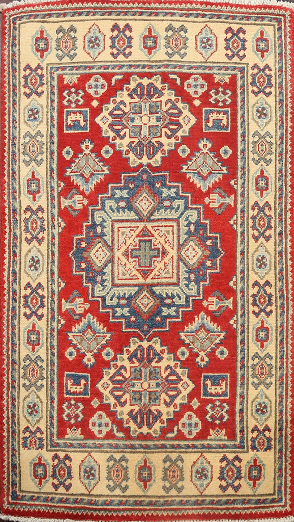 Geometric Kazak Oriental Area Rug 3x4