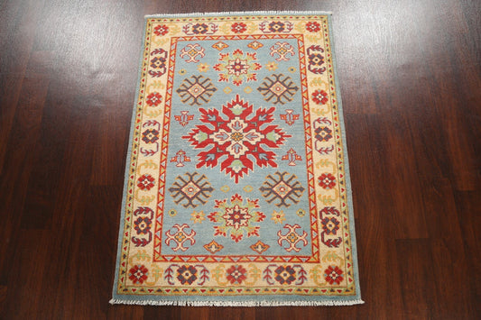 Geometric Kazak Oriental Area Rug 3x4