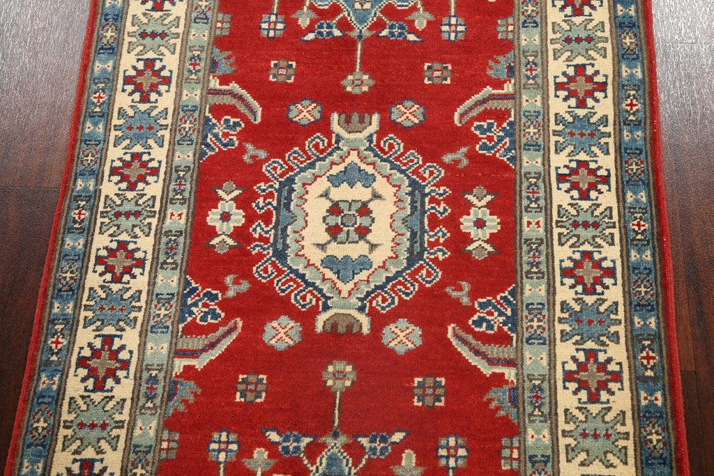 Geometric Kazak Oriental Area Rug 3x4