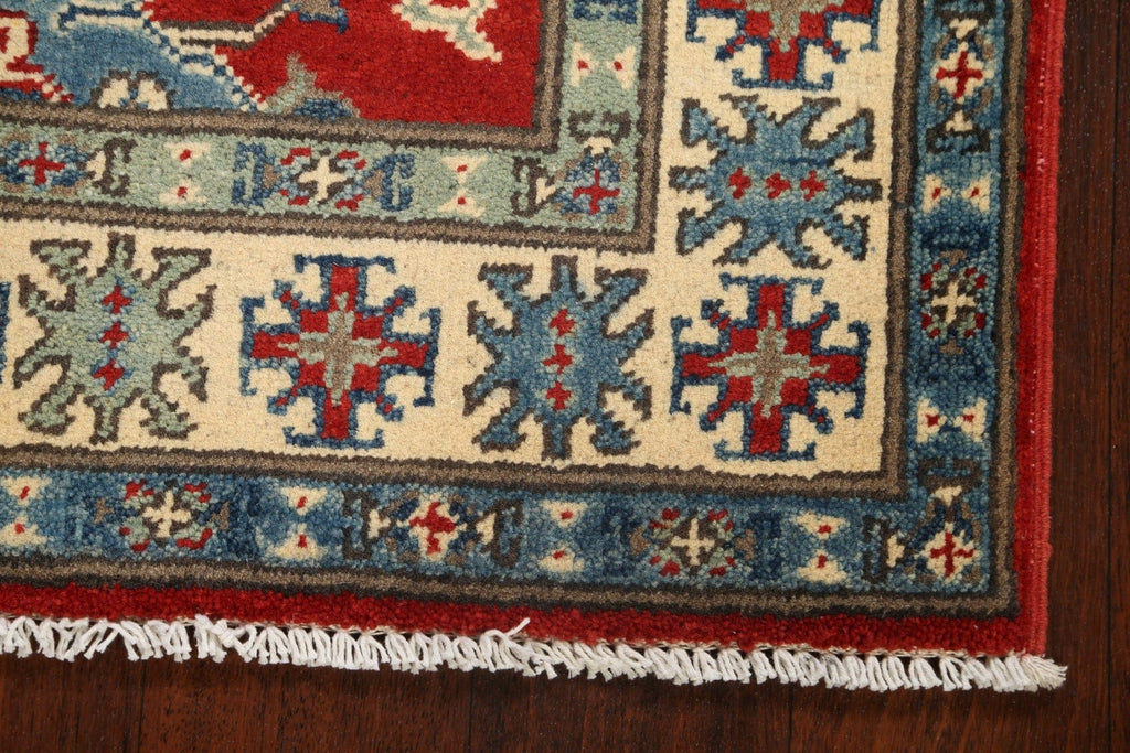 Geometric Kazak Oriental Area Rug 3x4