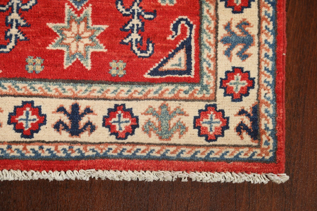 Geometric Kazak Oriental Runner Rug 2x6