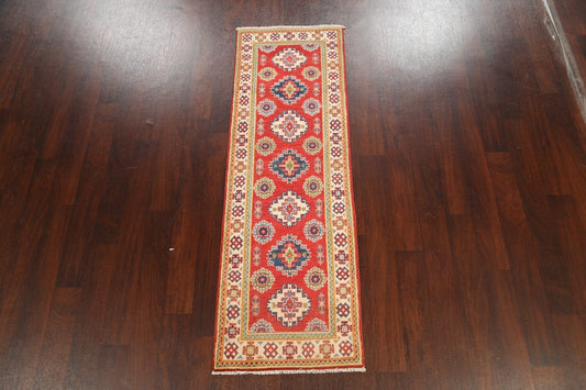 Geometric Kazak Oriental Runner Rug 2x6