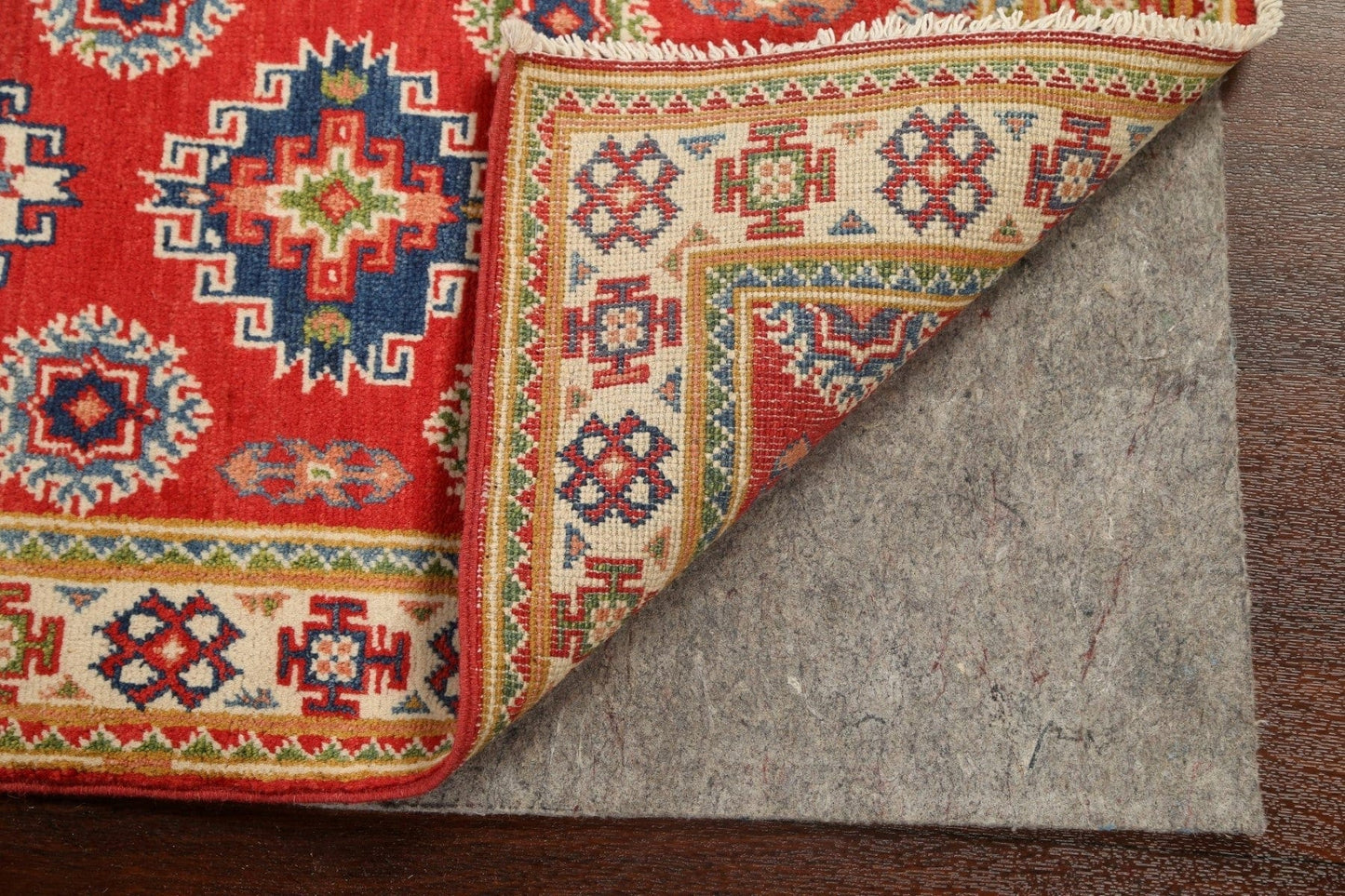 Geometric Kazak Oriental Runner Rug 2x6