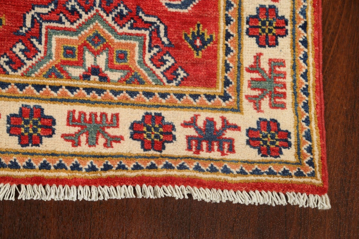 Geometric Kazak Oriental Runner Rug 2x6