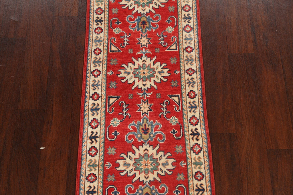 Geometric Kazak Oriental Runner Rug 2x6