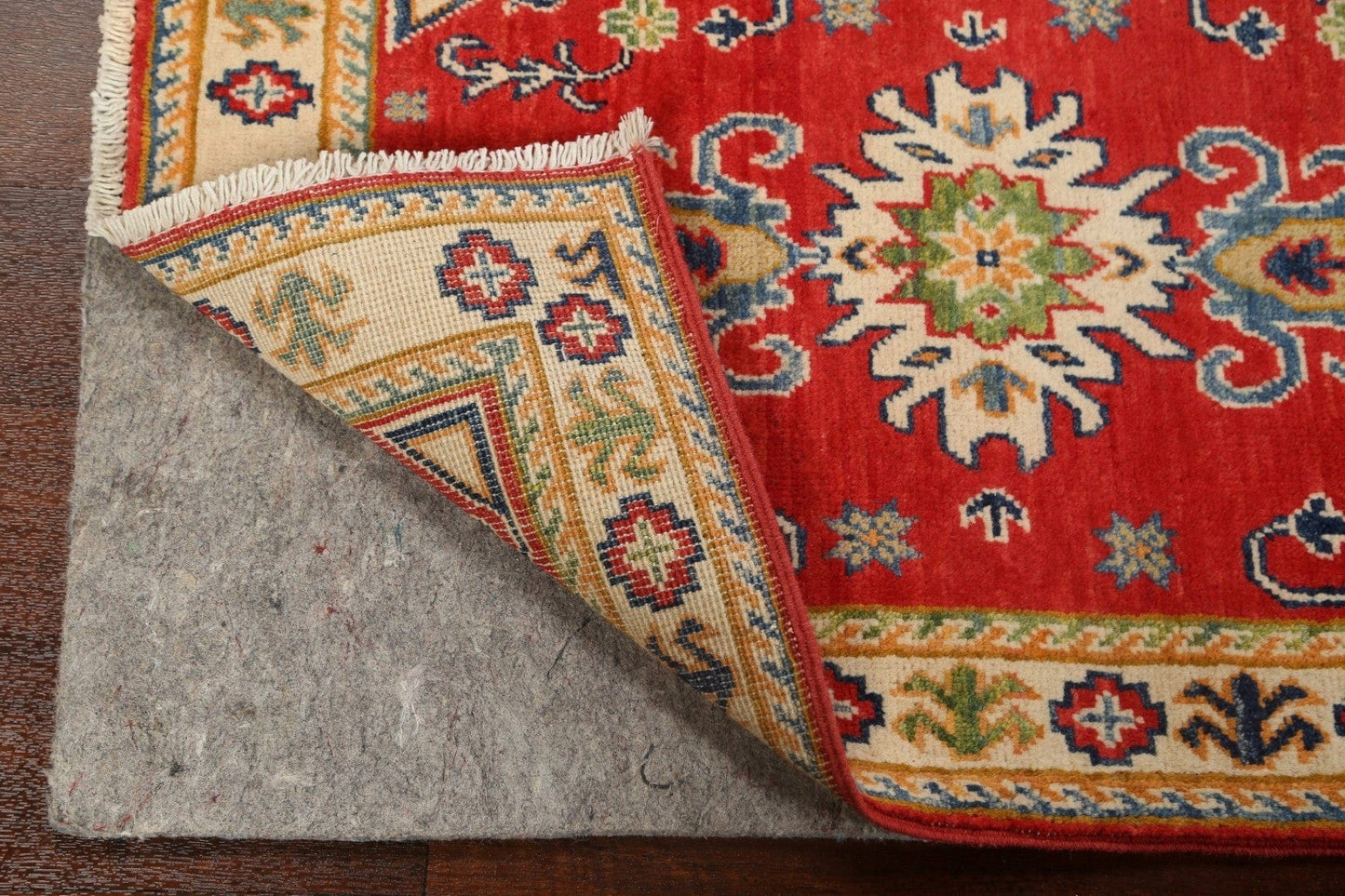 Geometric Kazak Oriental Runner Rug 2x6