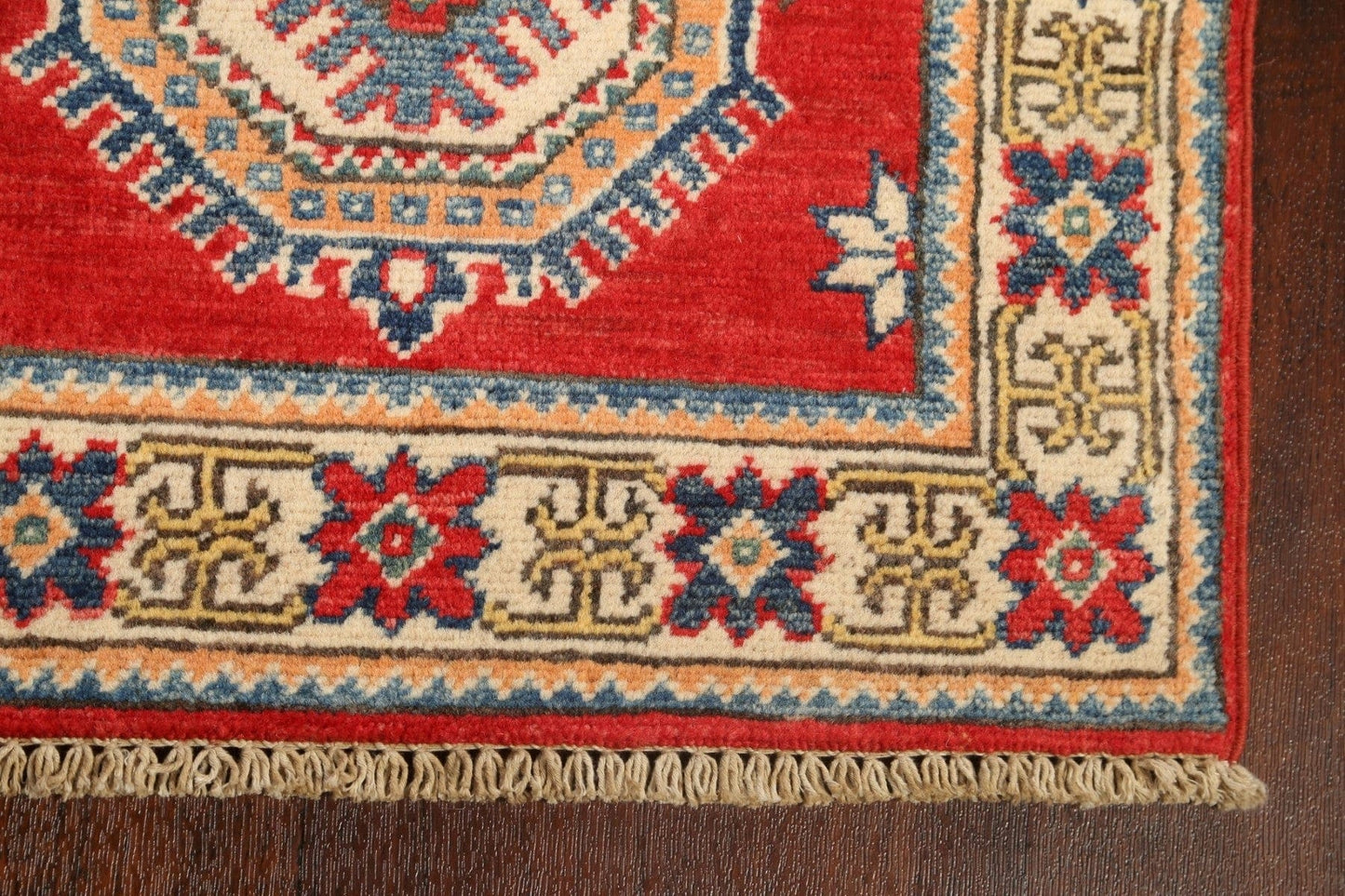 Geometric Kazak Oriental Runner Rug 2x5