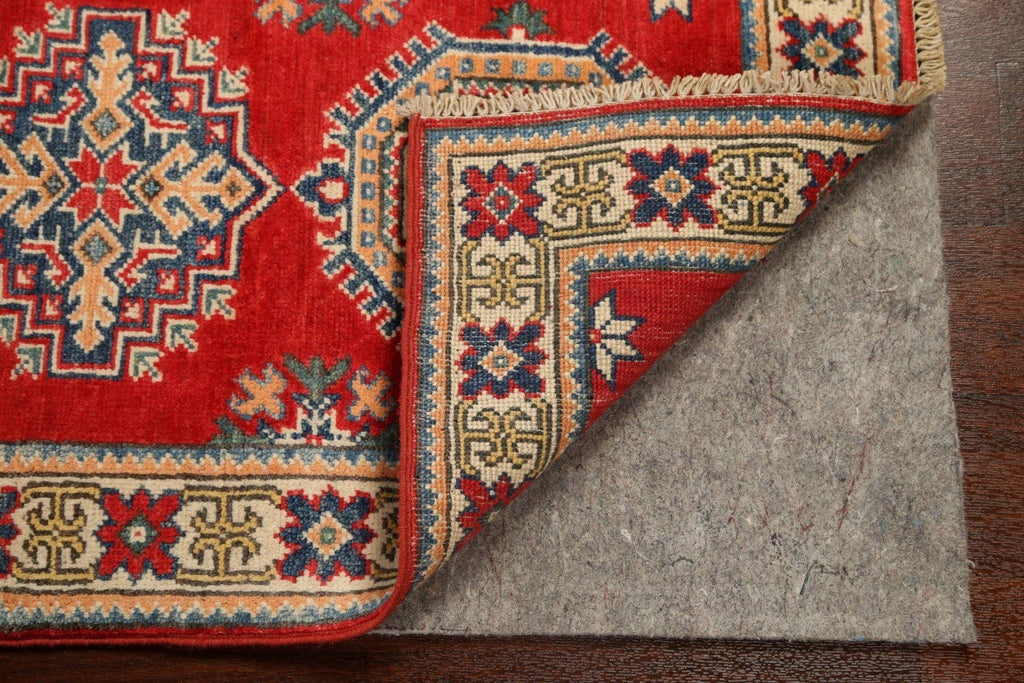 Geometric Kazak Oriental Runner Rug 2x5