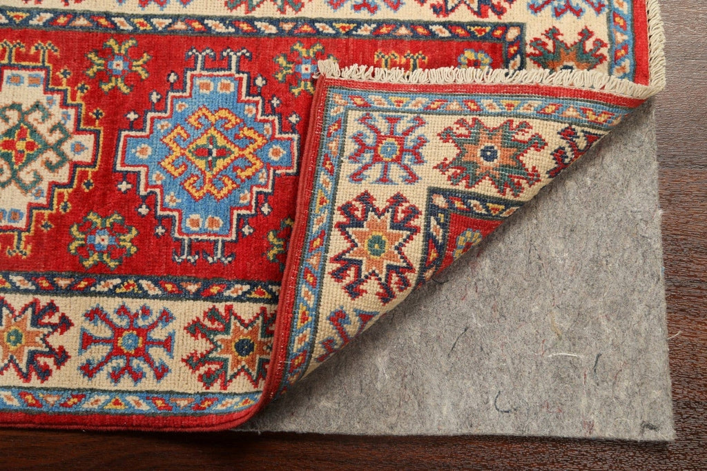 Geometric Kazak Oriental Runner Rug 2x6