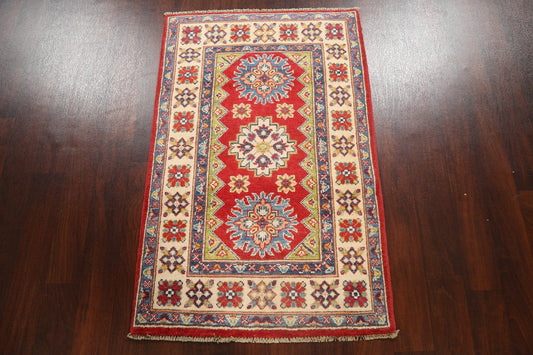 Geometric Kazak Oriental Area Rug 3x4