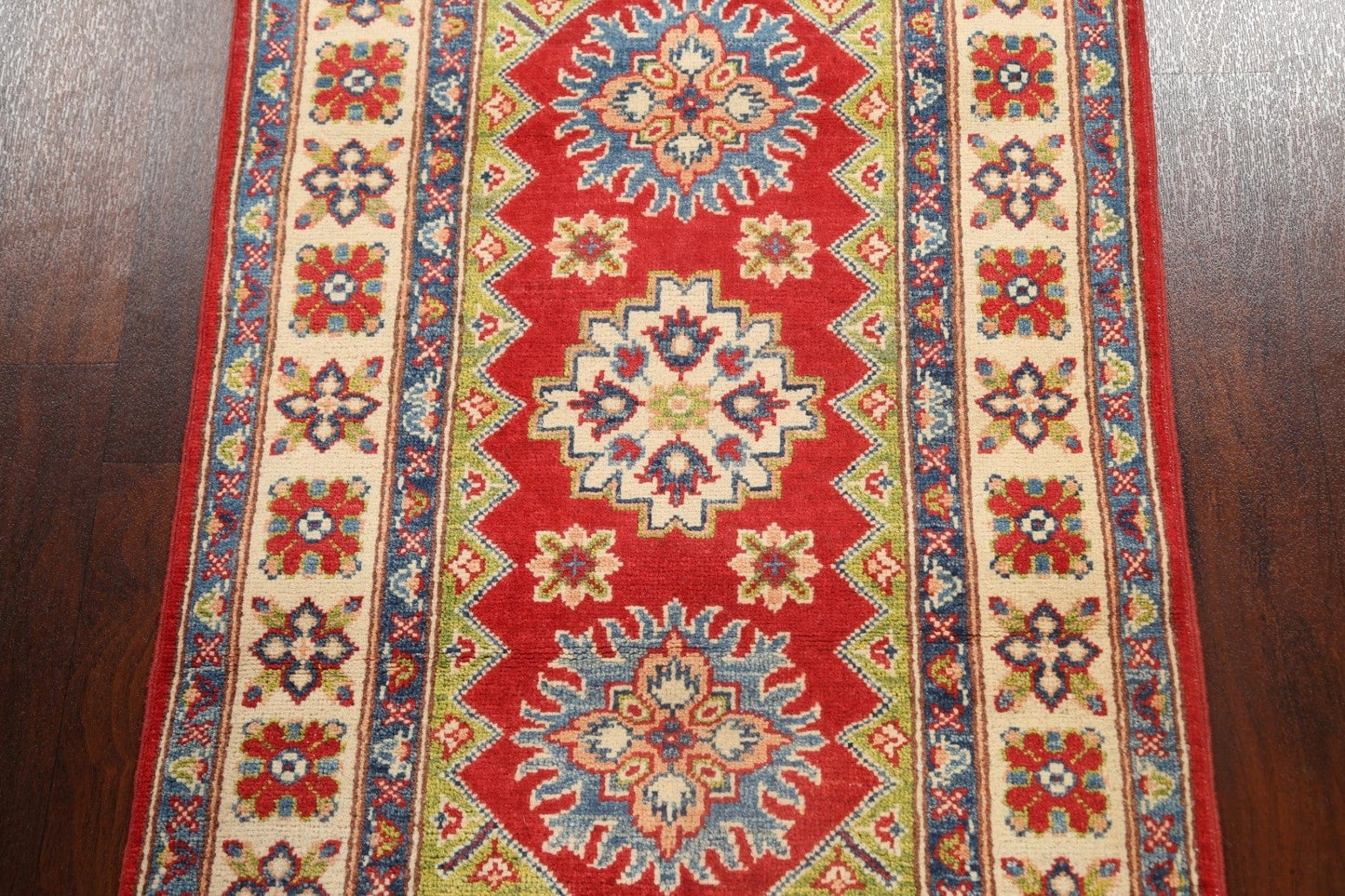 Geometric Kazak Oriental Area Rug 3x4