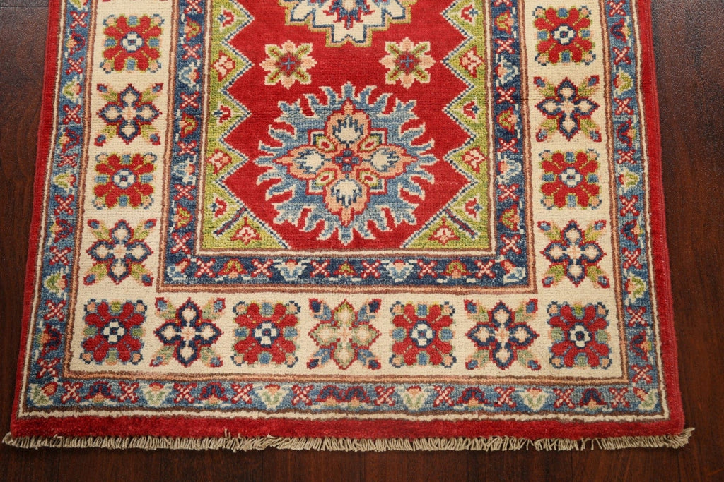 Geometric Kazak Oriental Area Rug 3x4