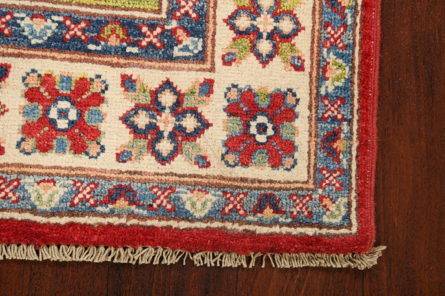 Geometric Kazak Oriental Area Rug 3x4