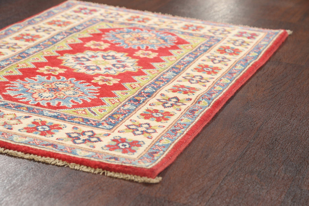 Geometric Kazak Oriental Area Rug 3x4