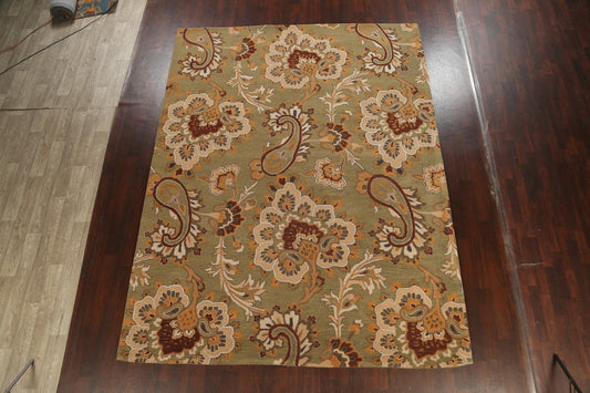 Paisley Floral Hand-Tufted Area Rug 9x12