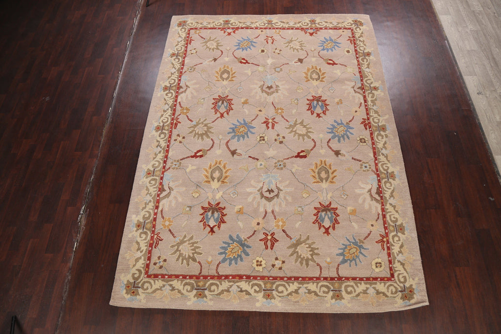 Hand-Tufted Floral Wool Rug 8x11