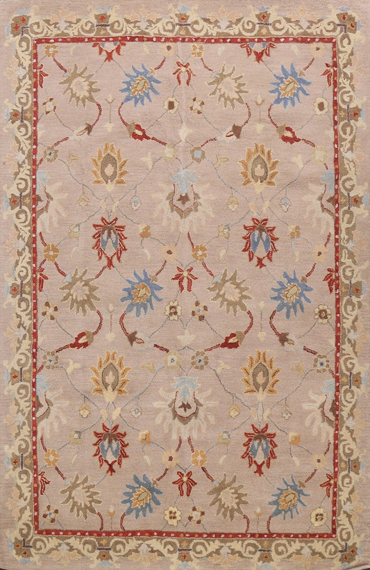 Hand-Tufted Floral Wool Rug 8x11