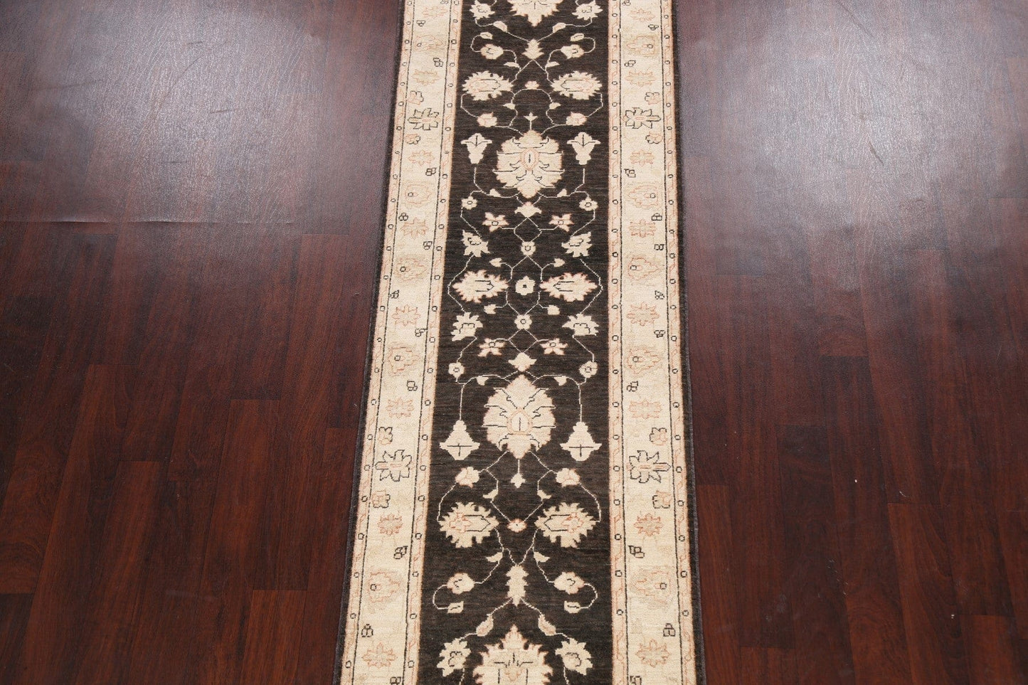 Vegetable Dye Floral Peshawar Chobi Oriental Runner Rug 3x10