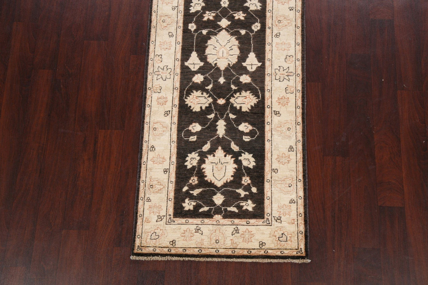 Vegetable Dye Floral Peshawar Chobi Oriental Runner Rug 3x10