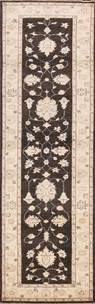 Vegetable Dye Floral Peshawar Chobi Oriental Runner Rug 3x10