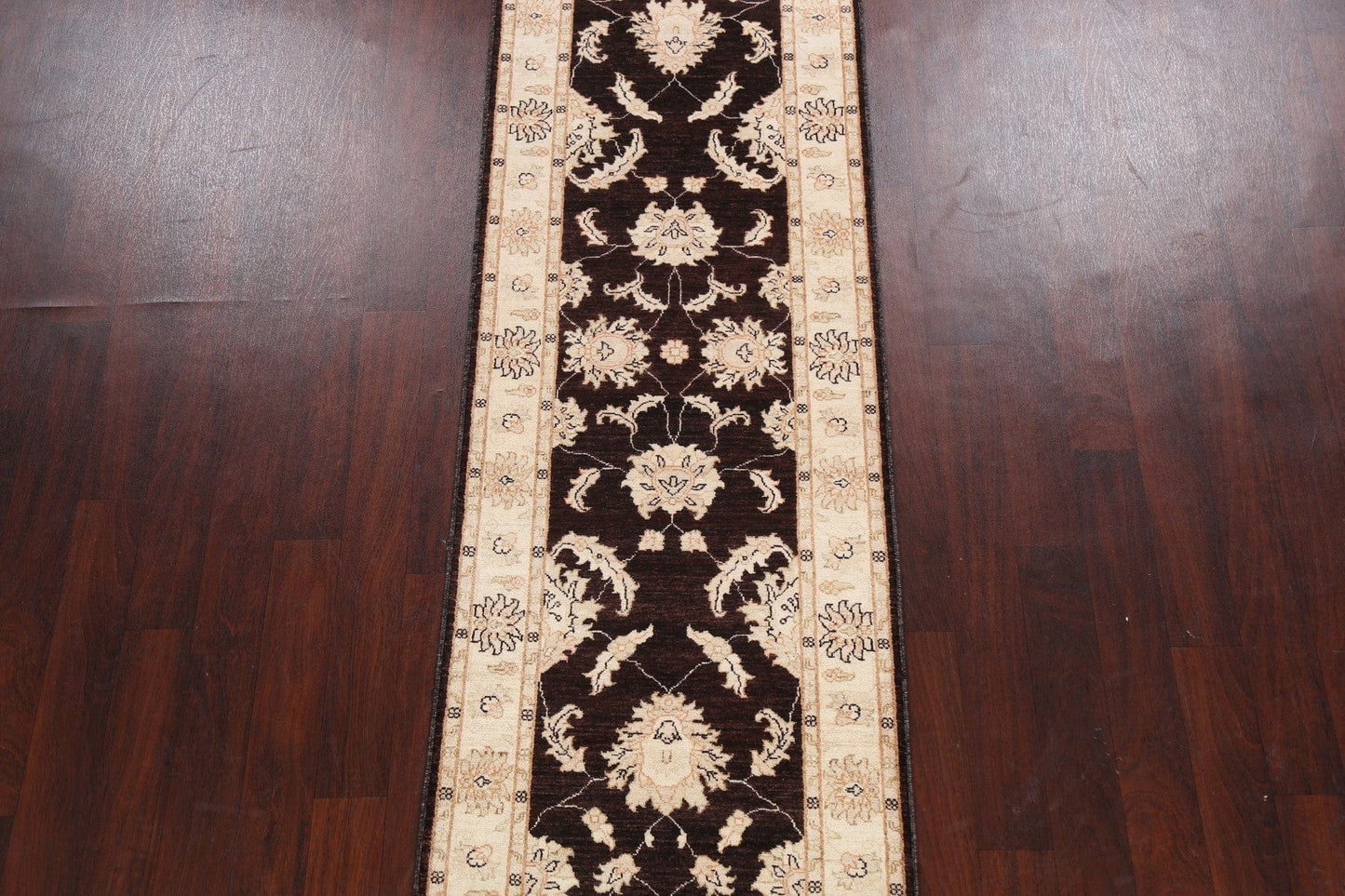 Vegetable Dye Floral Peshawar Chobi Oriental Runner Rug 3x10