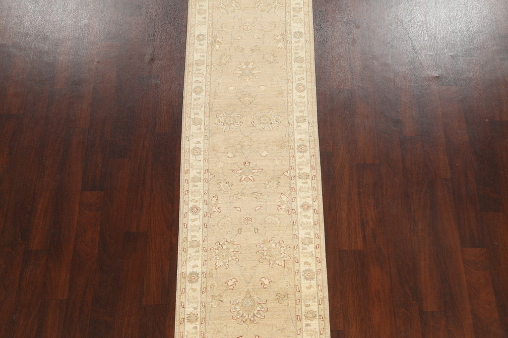 Vegetable Dye Floral Peshawar Chobi Oriental Runner Rug 3x12